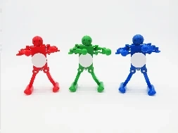 3 Colors Wind-up Dancing Robots (Red, Blue, Green), ABS Material (MOQ: 10,000 pcs)