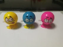 Wind-up Jumping Toys with Various Solid Color Printed Faces, ABS Material