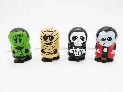 4 Assorted Halloween Wind-up Toys, ABS Material