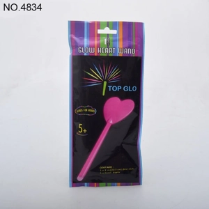 Fluorescent peach heart magic tongkat