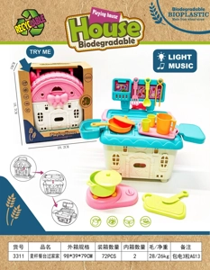 Wheat straw dining table pretend play set