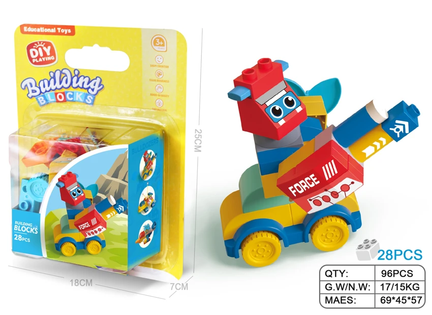 Robot serasi dengan blok pembinaan granular besar LEGO (28PCS)