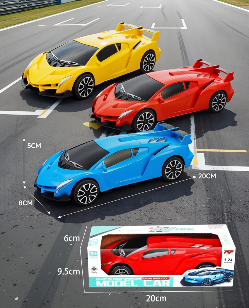 Kereta perlumbaan bandar Lamborghini inersia 3 warna campuran