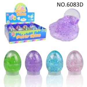 lumpur kristal telur slime serbuk berkilau serbuk lumpur putty