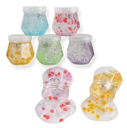 Lumpur kristal slime lampu kilat bola berlian botol
