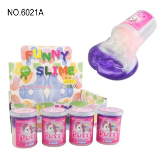 Lumpur Kristal Slime Pelangi Bubble Lumpur PUTTY Bubble Blowing