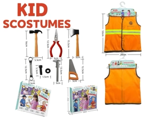 Kanak-kanak merentasi sempadan di rumah DIY
Pakaian Role Playing Engineering Vest Reflektif + Set 8 Piece (Tebal) (Peti Warna)
