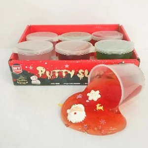Kristal lumpur slime Krismas salji putty botol tekanan besar