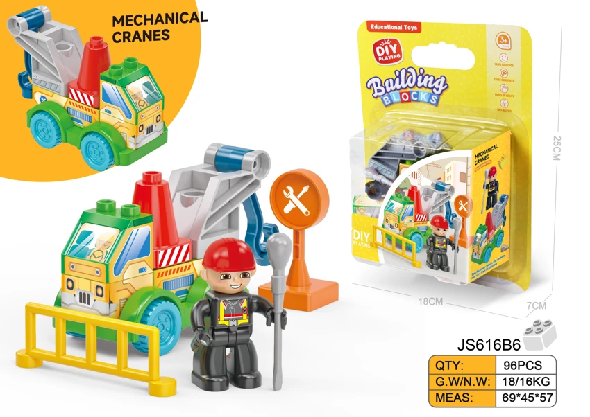 DIY Kreatif Teknik Crane Kompatibel dengan Lego Desktop Big Particle Building Brick Science & Education Teka-teki (10PCS)
