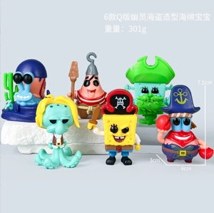 SpongeBob Figure Q Version Ghost Pirate Style 6 Styles