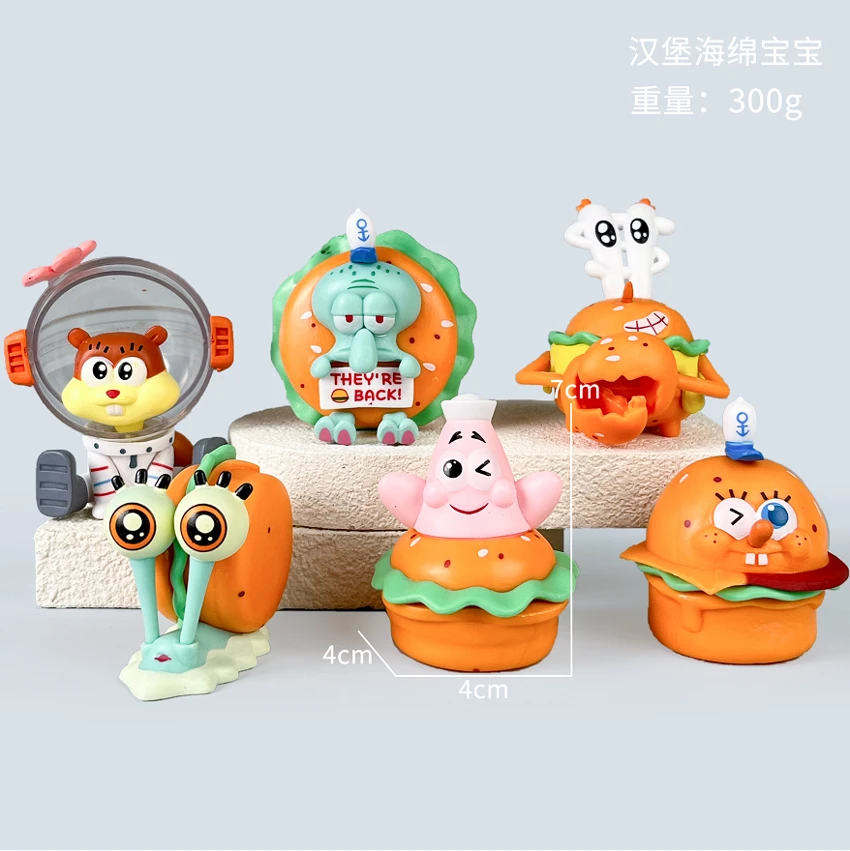 SpongeBob figurine hamburger SpongeBob 6 styles