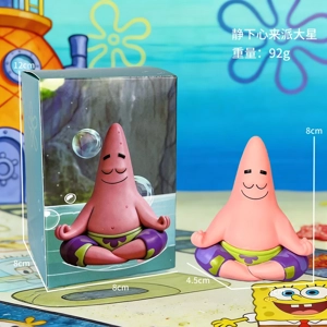 SpongeBob melakukan meditasi dengan tangan, dan dia melakukan meditasi dengan tangan.