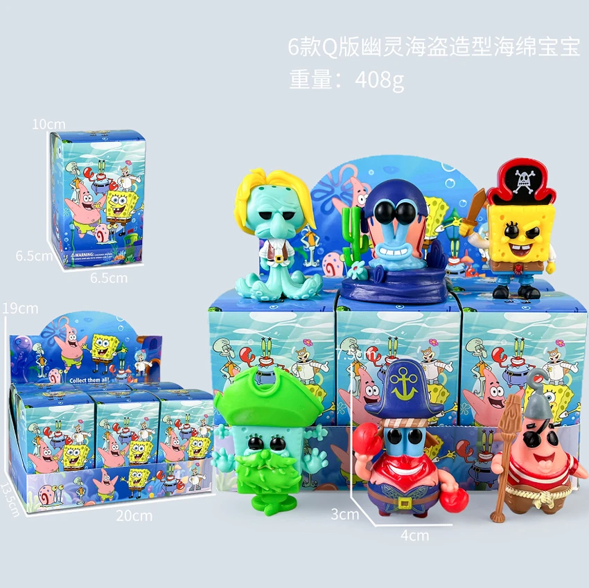 SpongeBob Figure Q Version Ghost Pirate Style 6 Styles