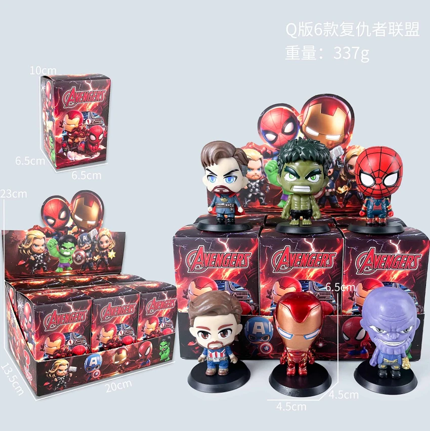 Avengers Action Figure Q Version Avengers B Set Six Styles