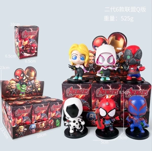 Avengers Action Figures Second Generation Q Version Alliance 6 Styles