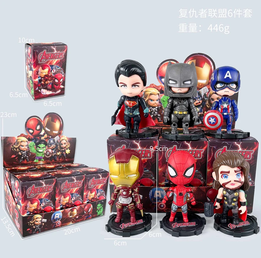 Avengers Action Figures Q Version Avengers A Series 6 Styles