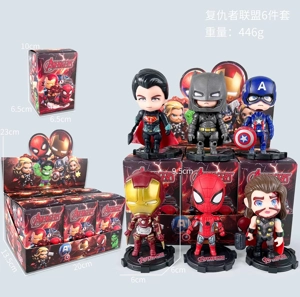 Avengers Action Figures Q Version Avengers A Series 6 Styles