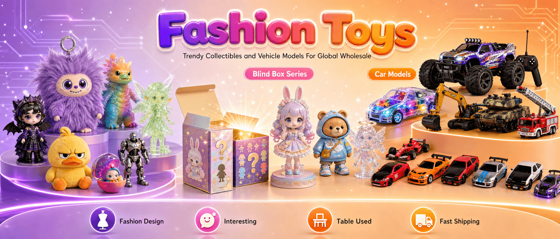 Fashion Toys - Blind Box Series & Car Models