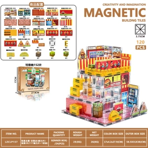 Tema jalan - kedai burger [filem magnetik] - tempat kejadian 28 (117 filem magnetik + 1 kotak warna)