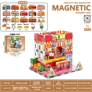Tema jalanan - Burger Shop [Magnetic Sheet] - Scene 23 (75 Magnetic Sheet + 1 Color Box)