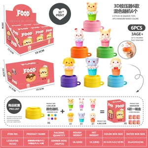 Food Cute 6-Piece Set (Resin) 3D Printed Press (PLA) - A3 Style