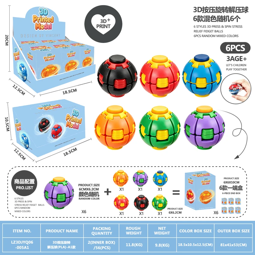 3D Press Stress Ball (PLA) - A1