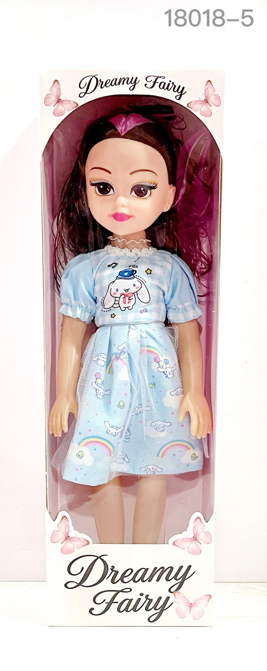 New 18-inch Big-Eyed Chubby Doll Naked Body with IC Clothing in Multiple Colors