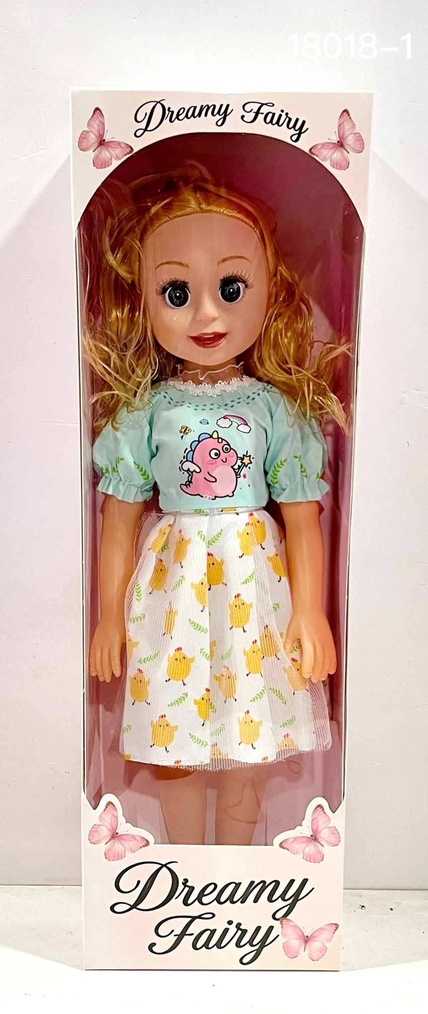 New 18-inch Big-Eyed Chubby Doll Naked Body with IC Clothing in Multiple Colors
