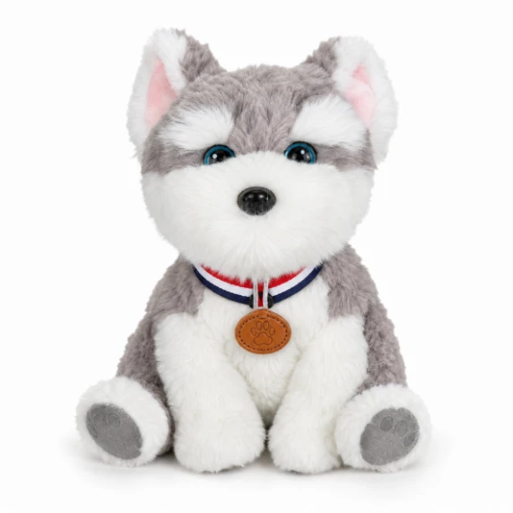 Nora Electric Plush AI Blinking Sitting Schnauzer Dog