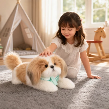 Norah elektrik bulu model AI menggegarkan kepala - anjing Shi Shi