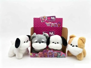 22cm Plush Pet Dog Family 4 Styles 4PC Mixed