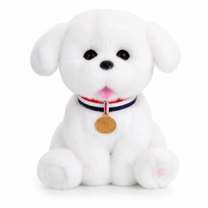 Nora Electric Plush AI Blinking Sitting Bichon Frise