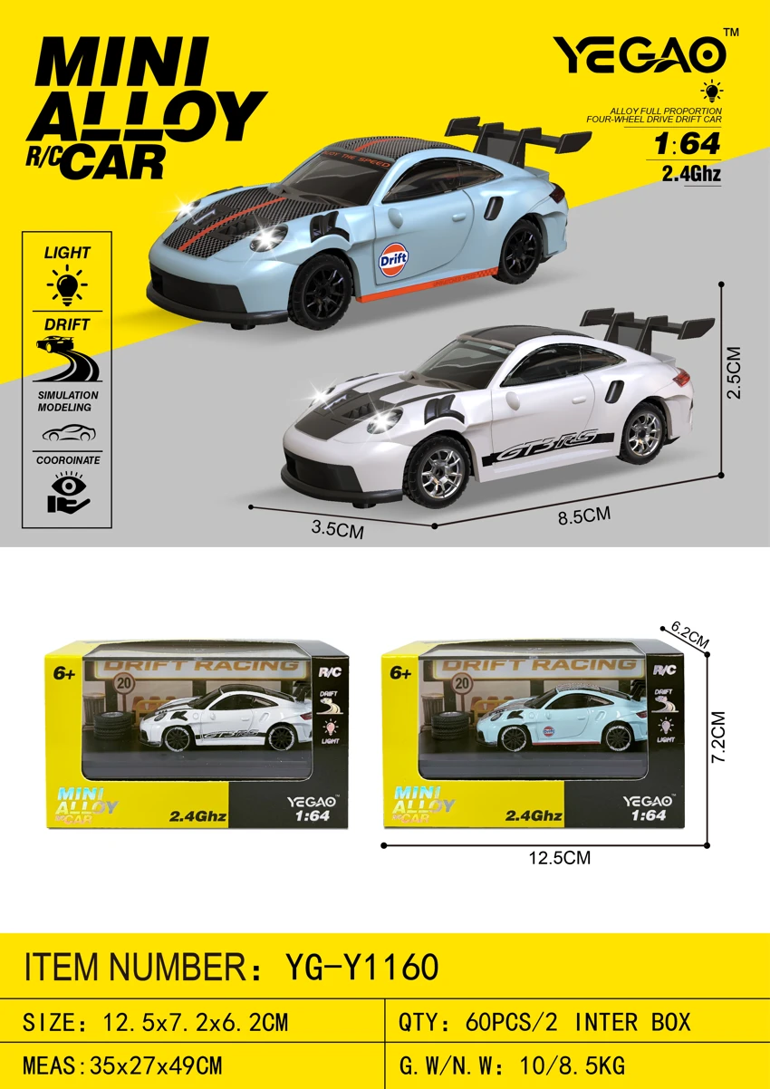 1:64 Porsche 911GT3RS (kawal jauh mini)