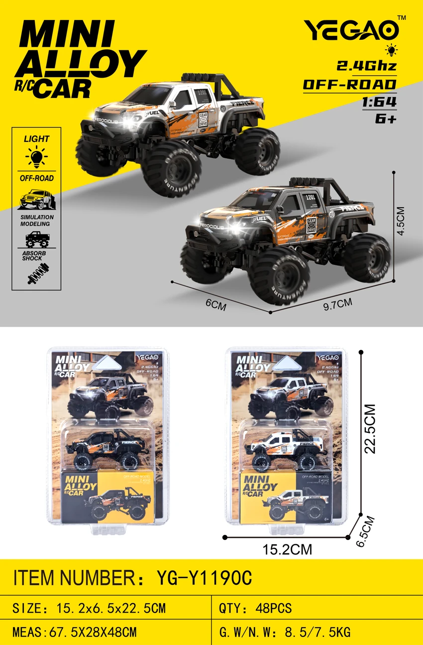 1:64 Off-Road Raptor Rally Paint (Mini Remote Control)