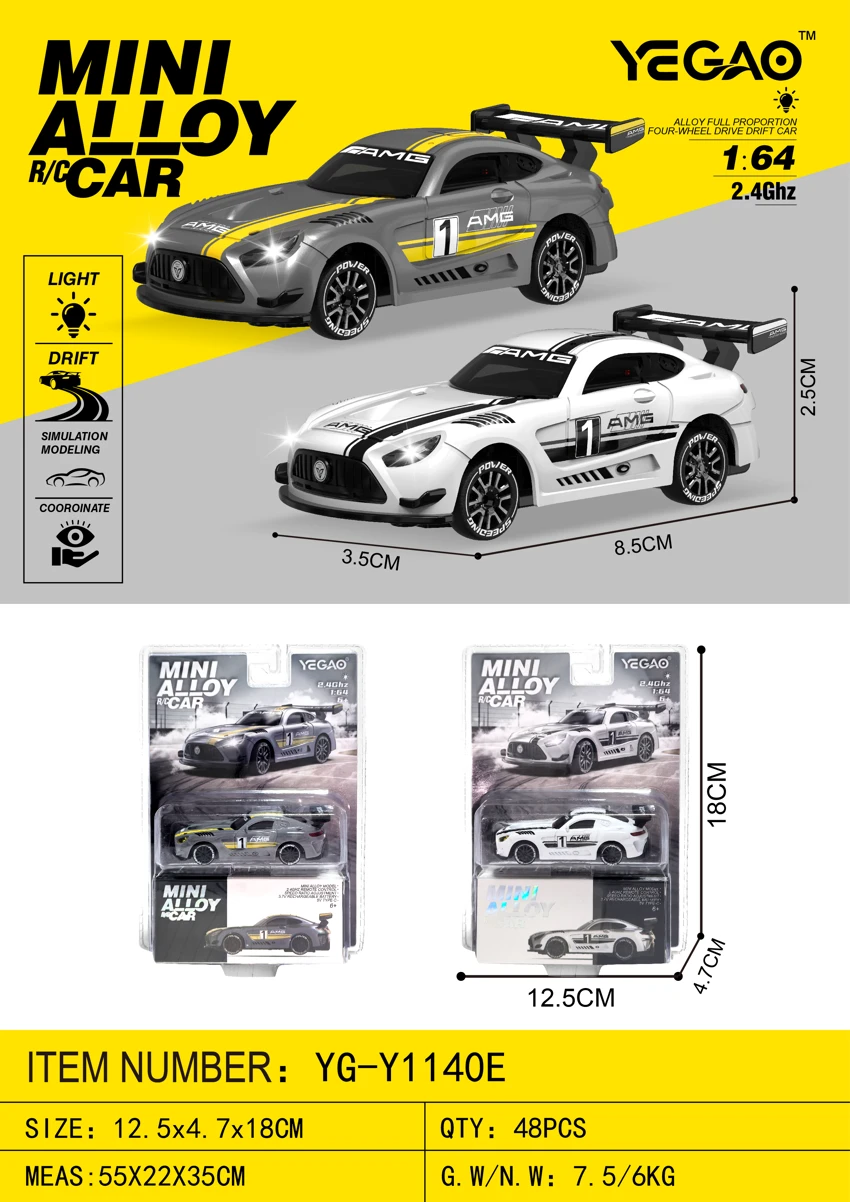 1:64 Mercedes AMG GT3 (Mini Remote Control)