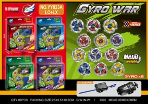 Alloy Gyro Set Two Gyros + Large Launcher + Pull String Launcher