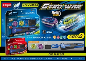 Alloy Spinning Top Set (Two Tops) + Dual Launcher