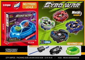 Alloy Dual Spinning Top Large Launcher + Pull String Launcher + Spinning Top Plate