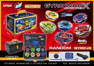 Alloy Gyro Tool Box Six Gyros
+Small Launcher+Large Launcher+Handle